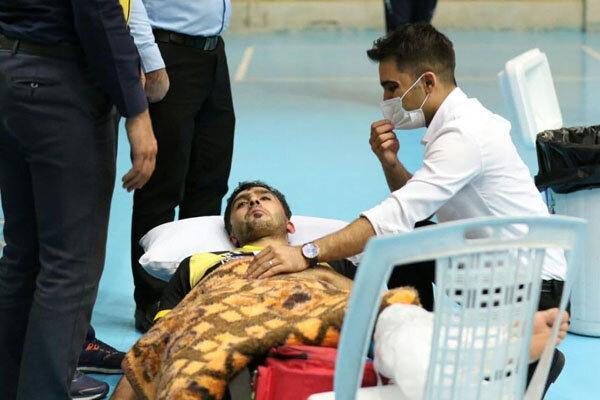 تصاویری از مصدومیت شدید ملی پوش والیبال ایران در لیگ برتر