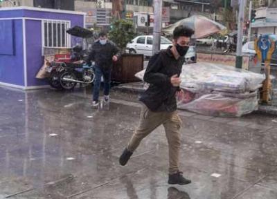 رگبار و وزش باد شدید در بیشتر نقاط ایران
